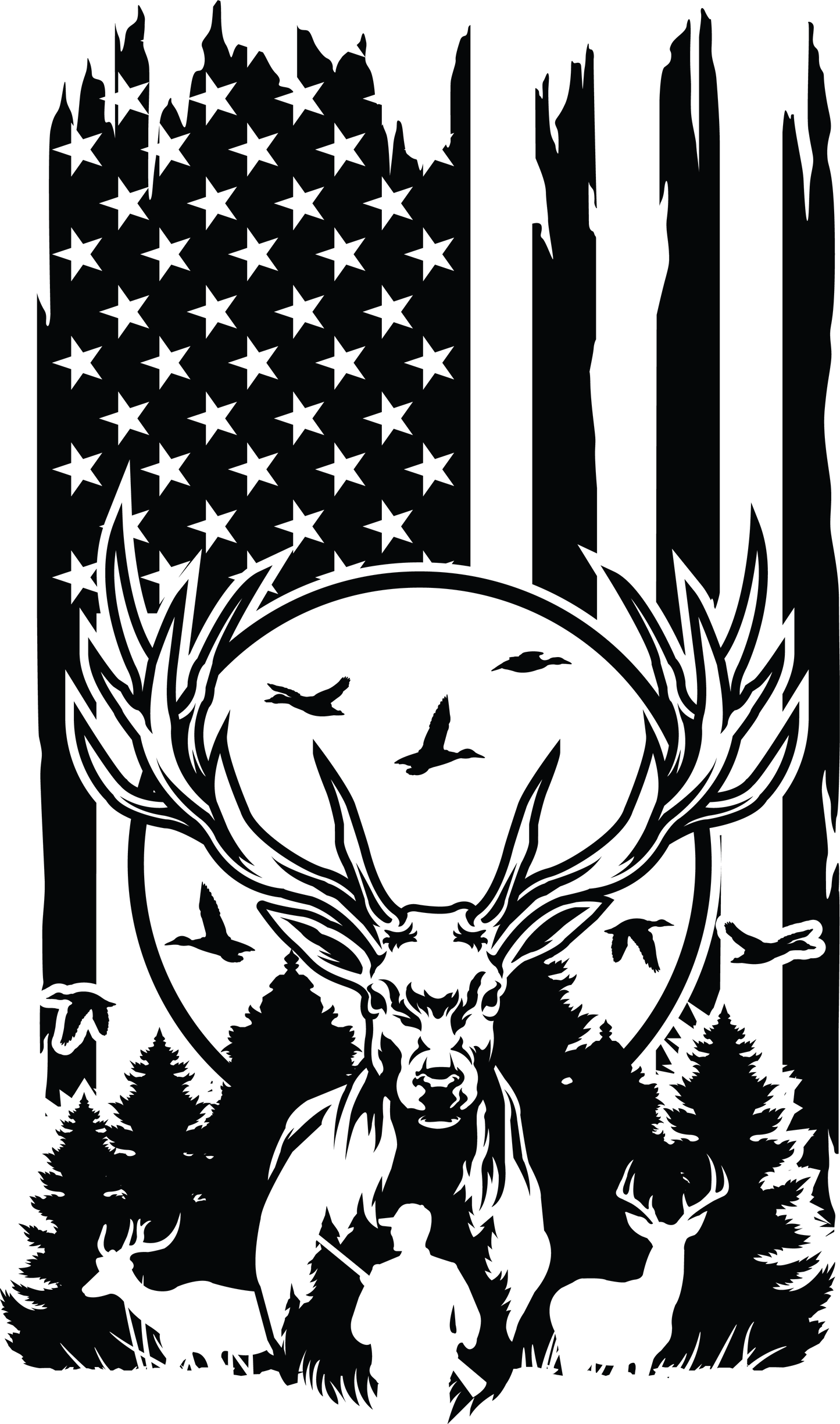 Hunter US Flag Bullet Thermos