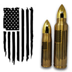 Distressed Flag B/W Bullet Thermos - Bullet Thermos