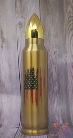 Distressed Flag Bullet Thermos - Erikas Crafts