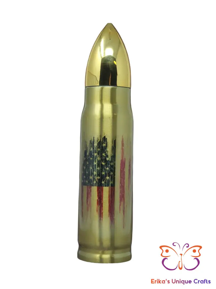 Distressed Flag Bullet Thermos - Erikas Crafts