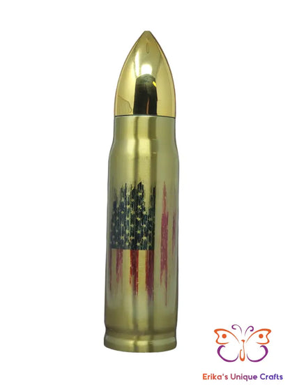 Distressed Flag Bullet Thermos - Erikas Crafts