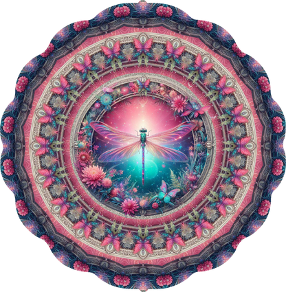 Pink Dragonfly Wind Spinner