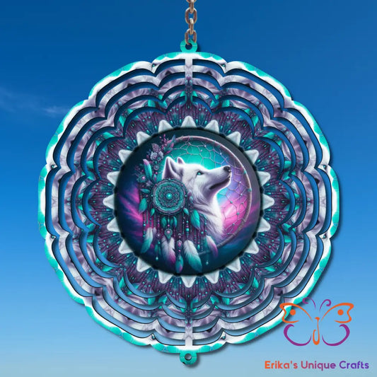 Dream Catcher Wolf Wind Spinner Wind Spinner