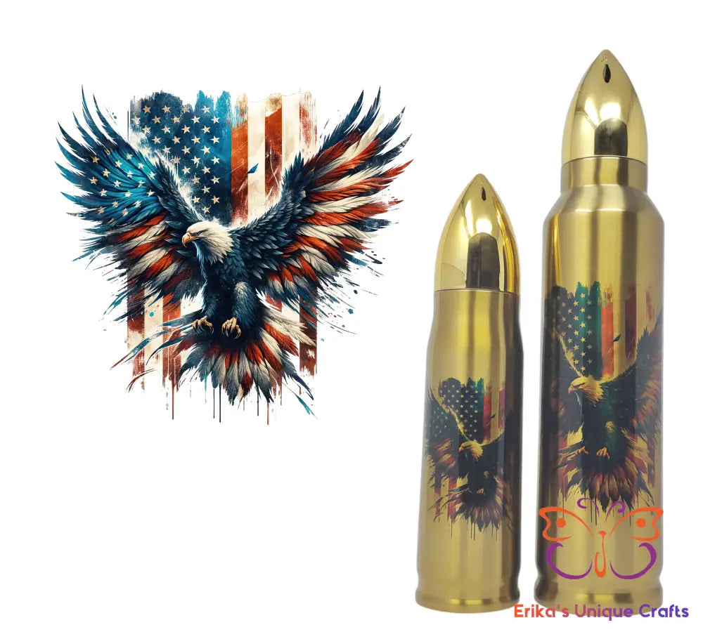 Eagle Flag Splash Bullet Thermos Bullet Thermos