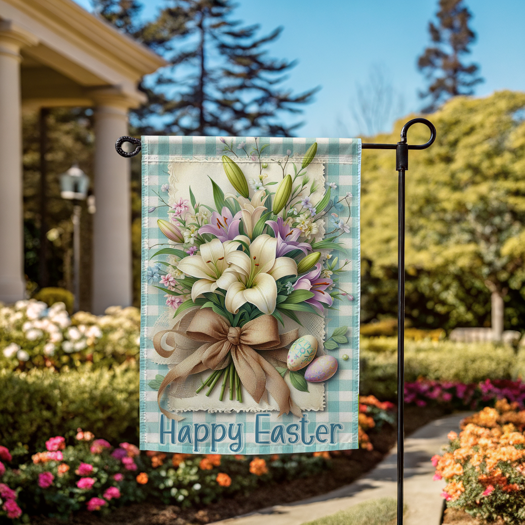 Easter Lillies Garden Flag