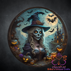 Witch Glow In The Dark Metal Door Sign