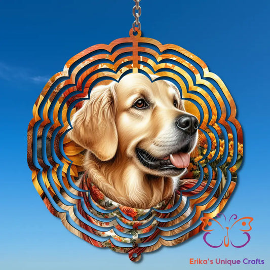 Fall Yellow Lab Wind Spinner Wind Spinner