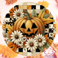 Fall Jack-o'-lantern Metal Door Sign