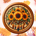 Fall Rustic Sunflower Dreamcatcher Metal Door Sign