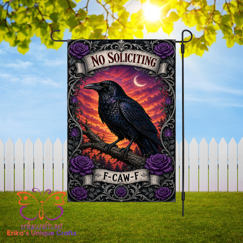 No Soliciting F-CAW-F Garden Flag