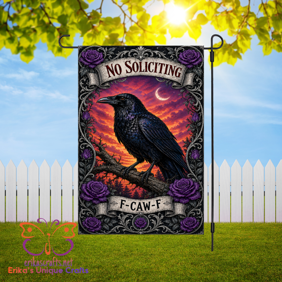 No Soliciting F-CAW-F Garden Flag