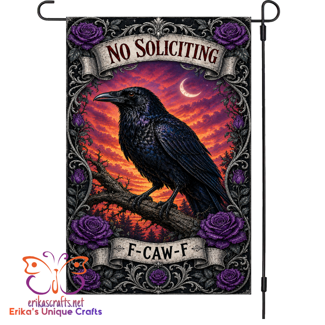 No Soliciting F-CAW-F Garden Flag