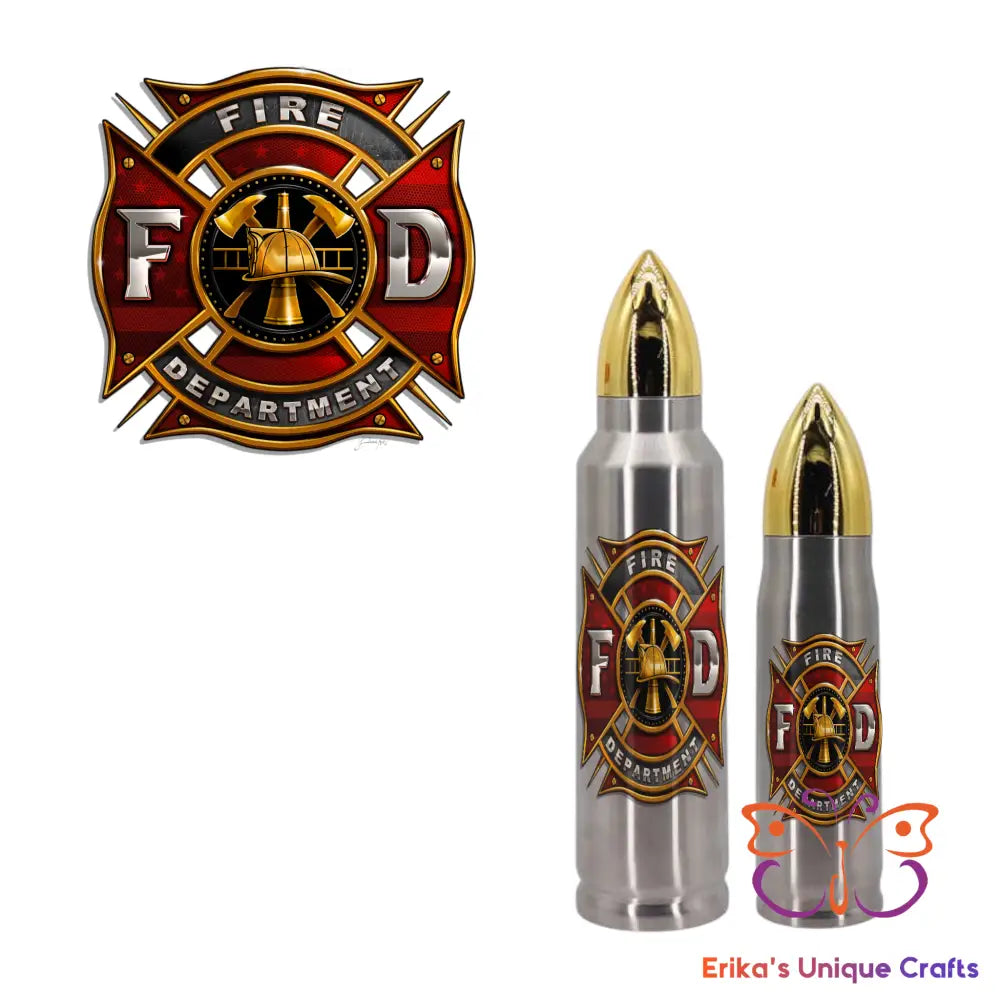 Fire Dept Maltese Cross Bullet Thermos Bullet Thermos
