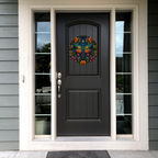 Colorful Dragonfly Lily Metal Door Sign