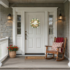 Floral Birdhouses Metal Door Sign