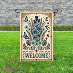 Floral Butterflies and Moth Garden Flags