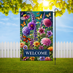 Flowers and Butterflies Garden Flag