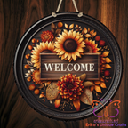 Fall Welcome Metal Door Sign