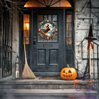 Flying Witch Round Hanging Door Sign Door Sign