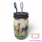 Foal Friends Mason Jar Toothbrush Holder Mason Jar