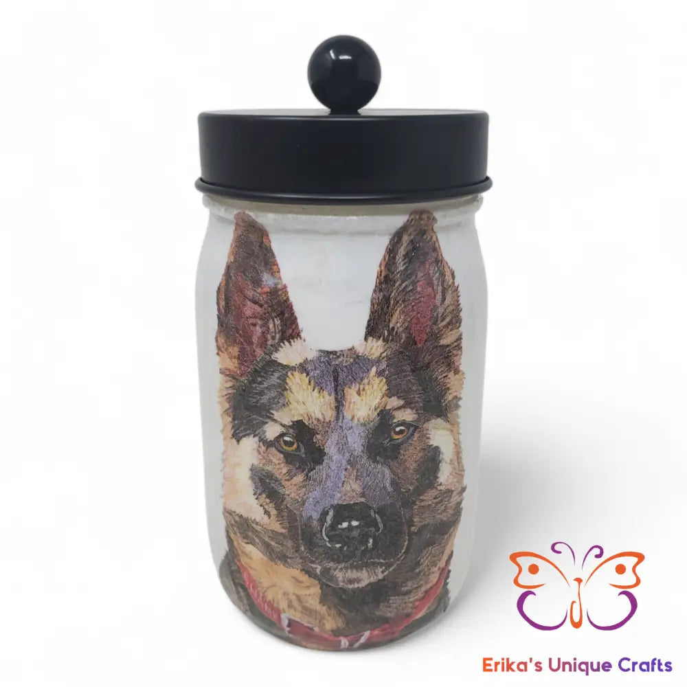 German Shepherd Mason Jar Apothecary Lid Mason Jar