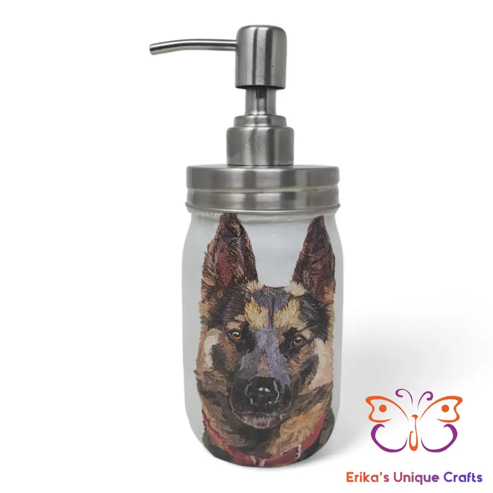 German Shepherd Mason Jar Soap Dispenser Mason Jar