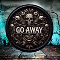 Go Away Skull Round Hanging Door Sign Door Sign