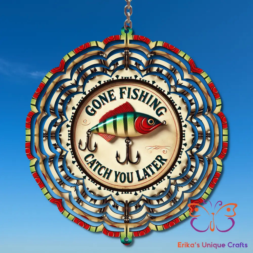 Gone Fishing Wind Spinner Wind Spinner