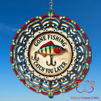 Gone Fishing Wind Spinner Wind Spinner