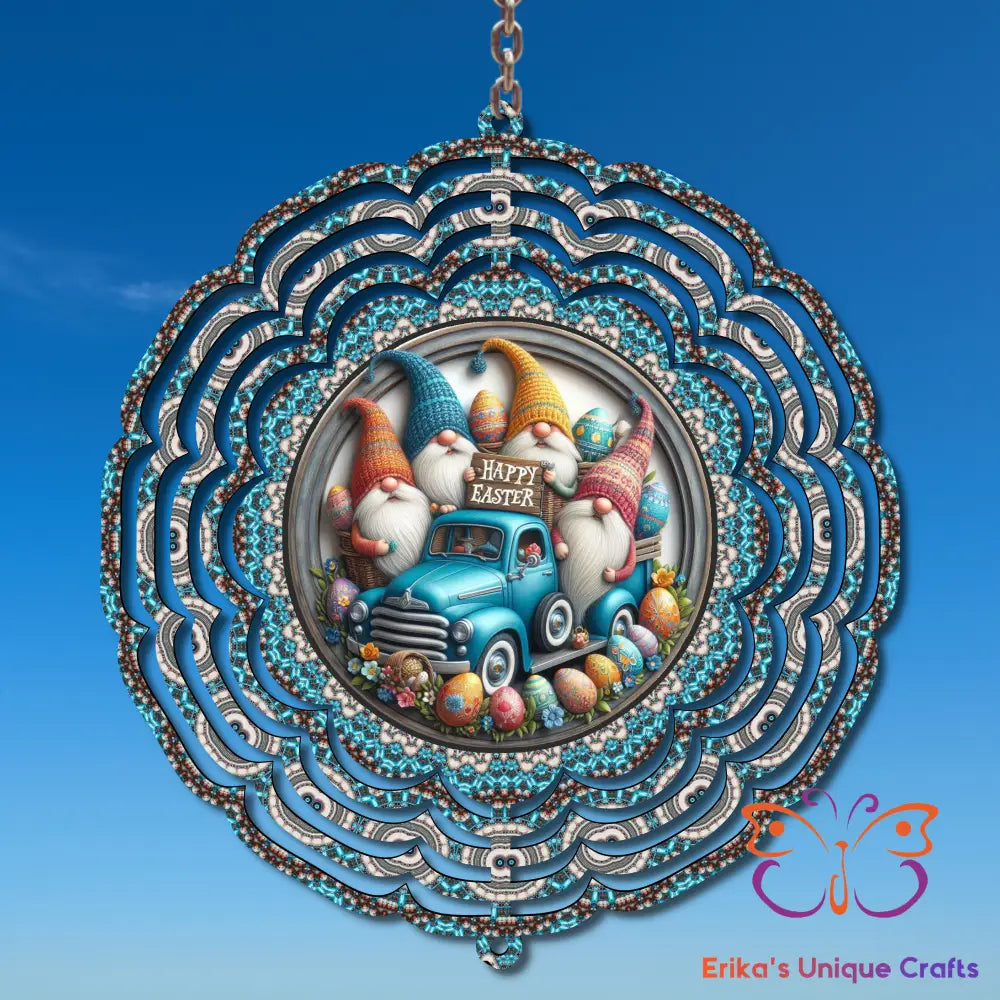Happy Easter Gnome Wind Spinner