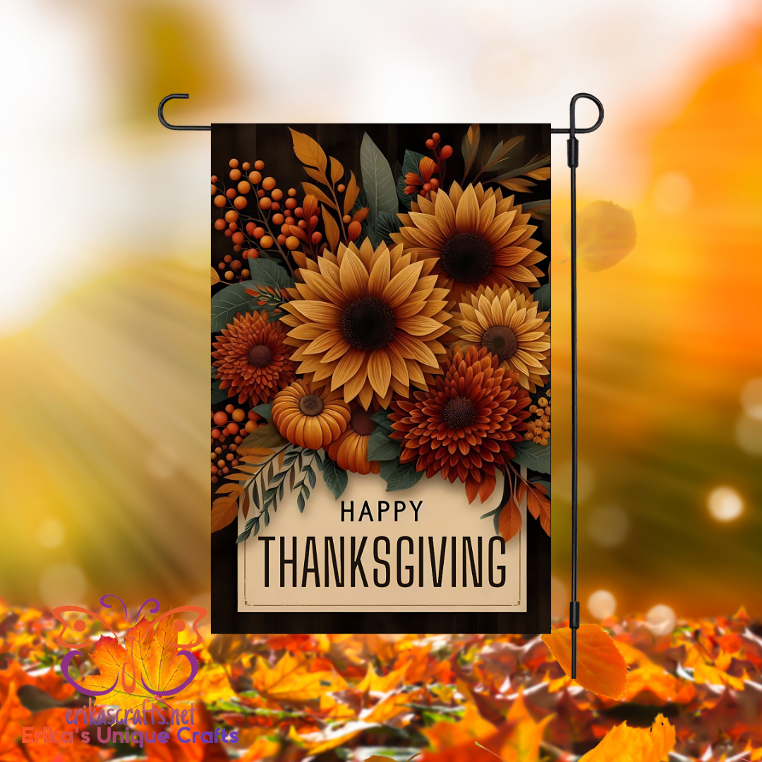Happy Thanksgiving Garden Flag