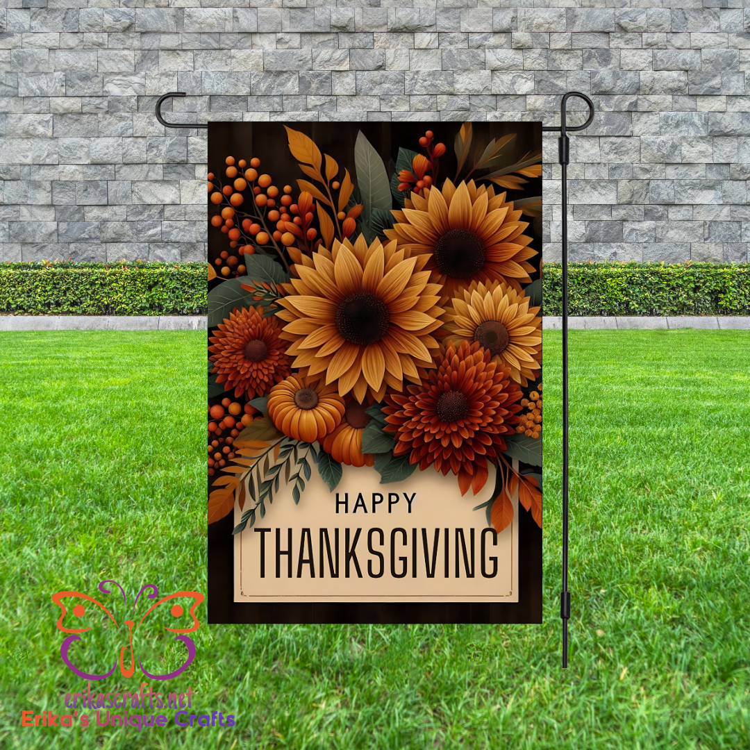 Happy Thanksgiving Garden Flag