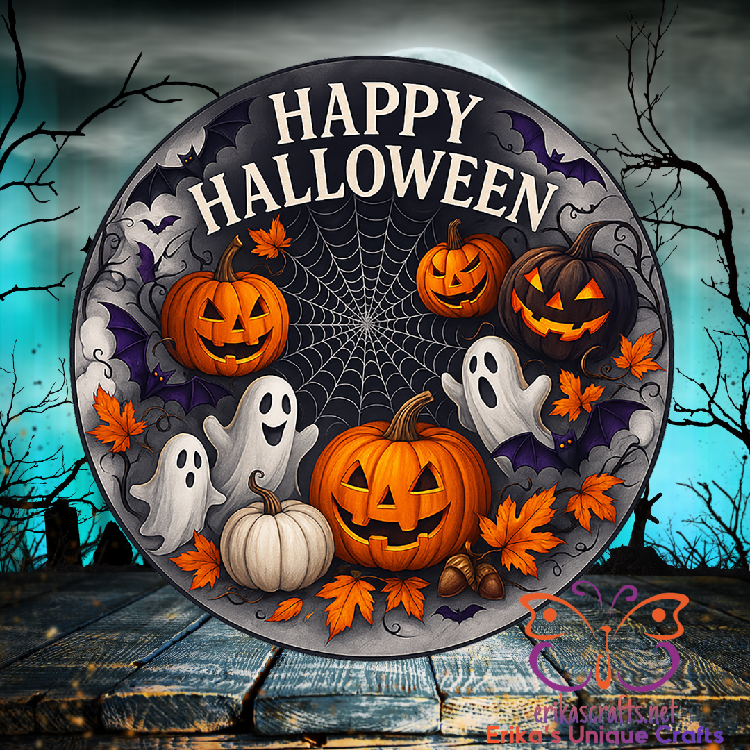 Happy Halloween Metal Door Sign