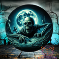 Crawling Skeleton Glow In The Dark Metal Door Sign