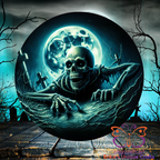 Crawling Skeleton Glow In The Dark Metal Door Sign