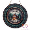 Home Sweet Home Cabin Round Hanging Door Sign Door Sign