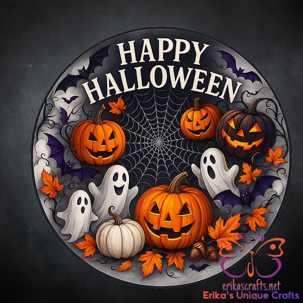 Happy Halloween Metal Door Sign