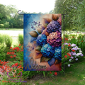 Hydrangea Welcome Garden Flag