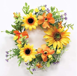 Sunflower Candle Wreath