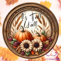 It’s Fall Y’all Wreath Round Hanging Door Sign Door Sign
