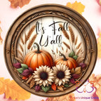 It’s Fall Y’all Wreath Round Hanging Door Sign Door Sign