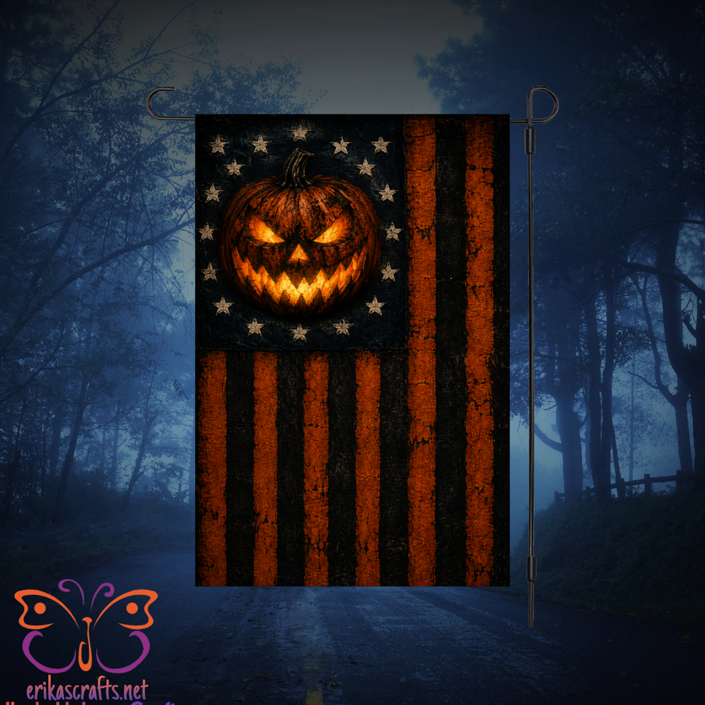 Jack-o'-lantern Flag Garden Flag