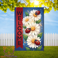 Daisies and Ladybugs Garden Flag