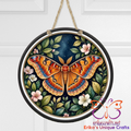Large Moth Metal Door Sign