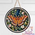 Large Moth Metal Door Sign