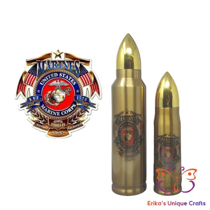 Marine Corp Logo Bullet Thermos Bullet Thermos