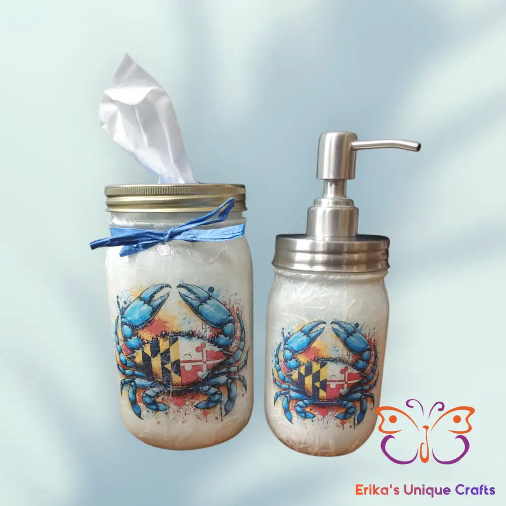 Maryland Blue Crab Mason Jar Mason Jar