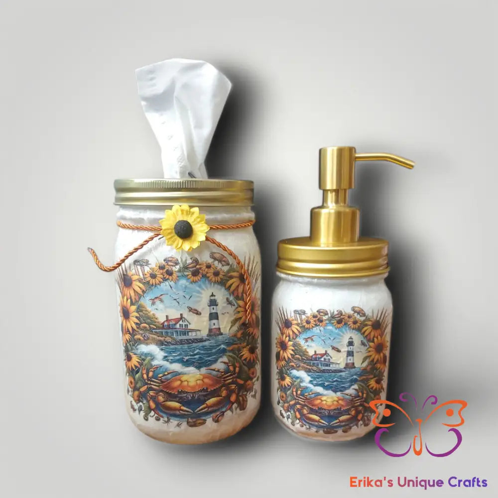 Maryland Crab Black Eye Susan Mason Jar Mason Jar