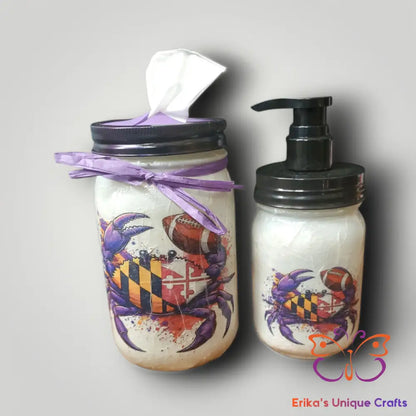 Maryland Crab Football Mason Jar Mason Jar