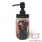 Mason Jar Soap Dispensers Chocolate Lab Soap Dispenser